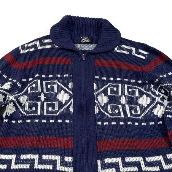Vintage Dimension Milford Zip Cardigan Sweater Nordic Southwest Fair Isle Large - Picture 5 of 7